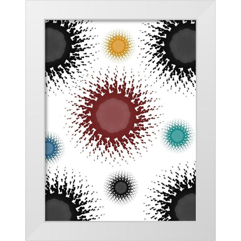 Pattern White Modern Wood Framed Art Print by Phillip, Jamie