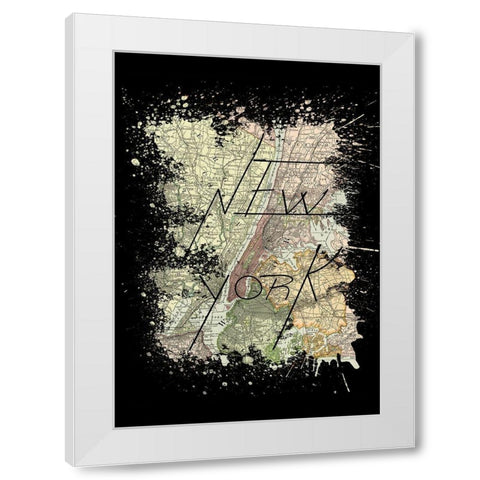 New York White Modern Wood Framed Art Print by Phillip, Jamie
