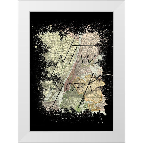 New York White Modern Wood Framed Art Print by Phillip, Jamie