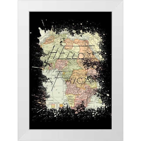 Africa White Modern Wood Framed Art Print by Phillip, Jamie