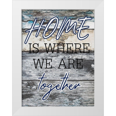 Home White Modern Wood Framed Art Print by Phillip, Jamie