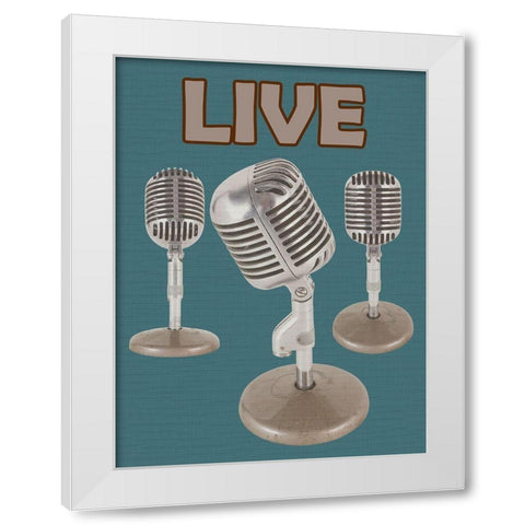 Live White Modern Wood Framed Art Print by Phillip, Jamie