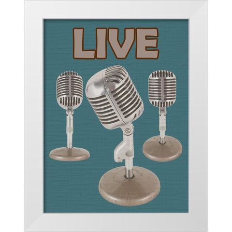 Live White Modern Wood Framed Art Print by Phillip, Jamie