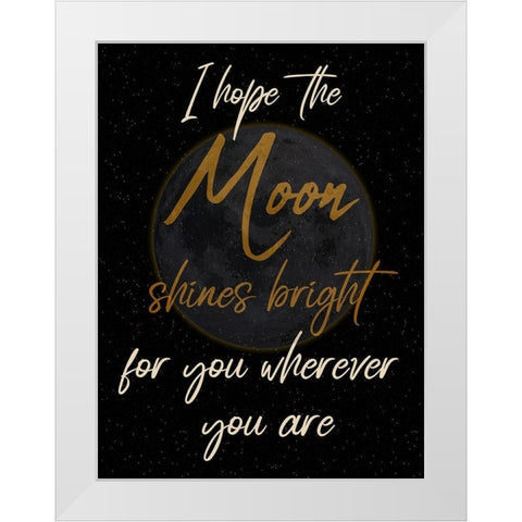 Moon Shine White Modern Wood Framed Art Print by Phillip, Jamie