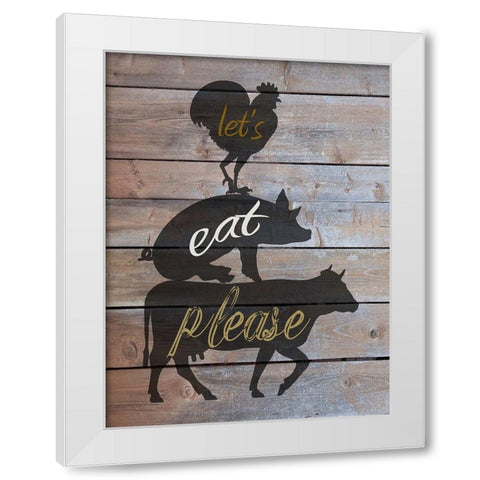 Meat White Modern Wood Framed Art Print by Phillip, Jamie