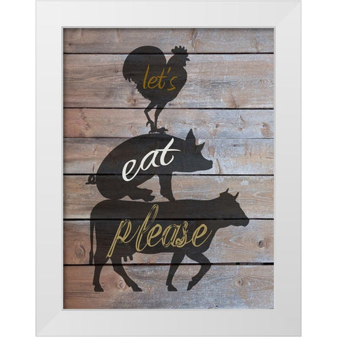 Meat White Modern Wood Framed Art Print by Phillip, Jamie