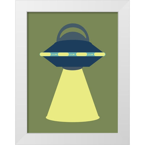 Space Friends 2 White Modern Wood Framed Art Print by Phillip, Jamie