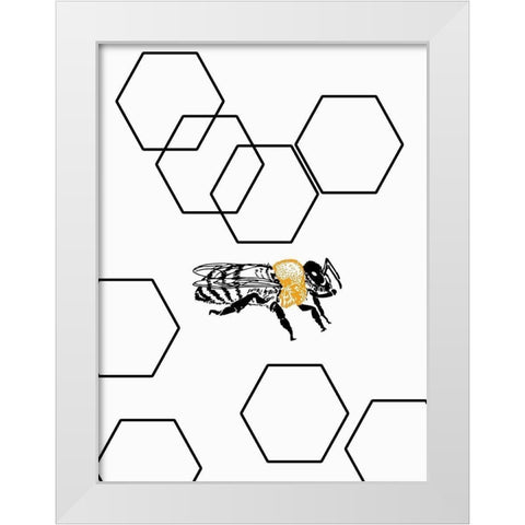 Honeycomb 1 White Modern Wood Framed Art Print by Phillip, Jamie