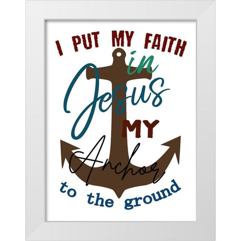 Anchor 2 White Modern Wood Framed Art Print by Phillip, Jamie