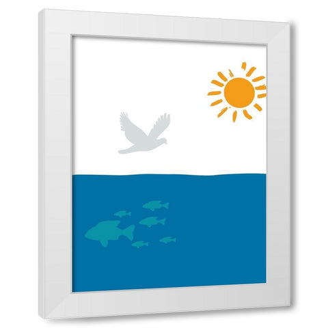 Oceans White Modern Wood Framed Art Print by Phillip, Jamie