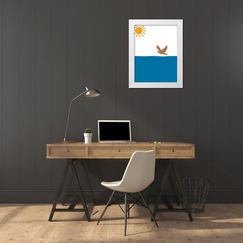 Oceans 2 White Modern Wood Framed Art Print by Phillip, Jamie