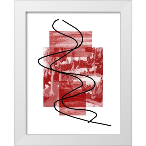 Radio Waves 2 White Modern Wood Framed Art Print by Phillip, Jamie