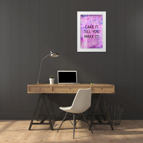 Cake It White Modern Wood Framed Art Print by Phillip, Jamie
