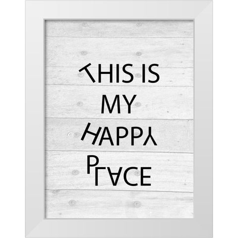 Happy Place White Modern Wood Framed Art Print by Phillip, Jamie
