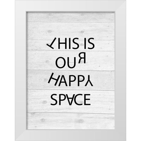 Happy Space White Modern Wood Framed Art Print by Phillip, Jamie