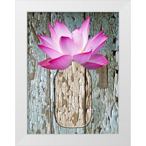 Potted Plant White Modern Wood Framed Art Print by Phillip, Jamie