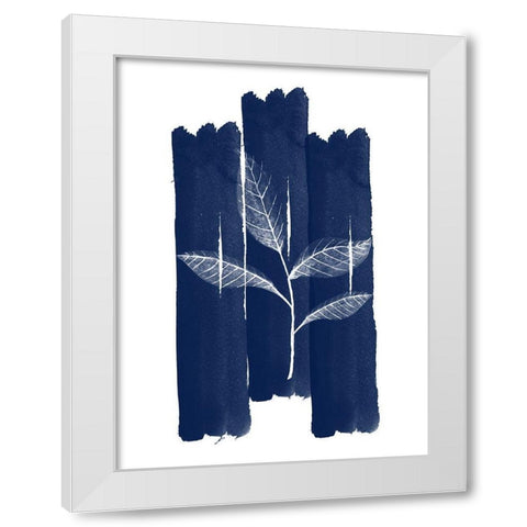 Blue Botanical 1 White Modern Wood Framed Art Print by Phillip, Jamie