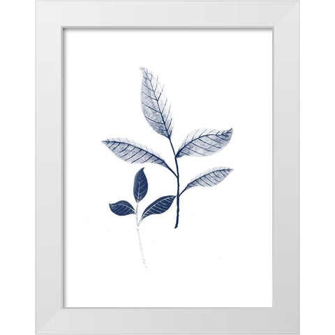 Blue Botanical 2 White Modern Wood Framed Art Print by Phillip, Jamie