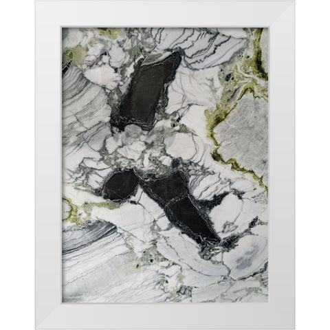 Marbled Abstract 1 White Modern Wood Framed Art Print by Phillip, Jamie