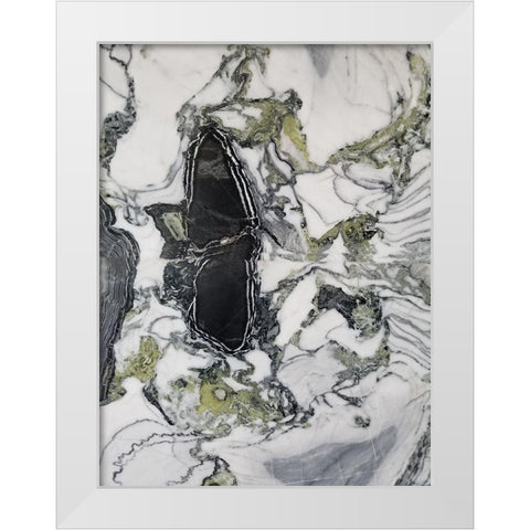 Marbled Abstract 2 White Modern Wood Framed Art Print by Phillip, Jamie
