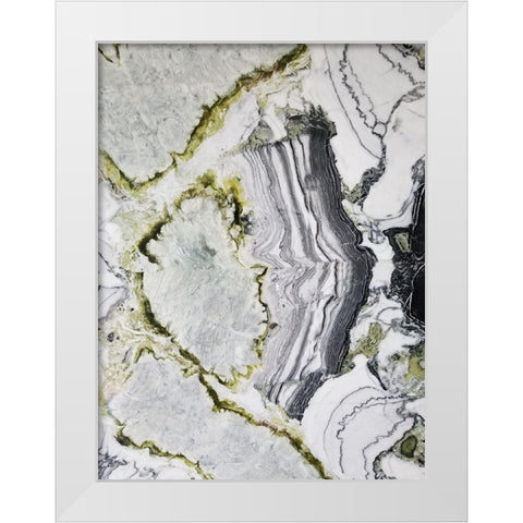 Marbled Abstract 3 White Modern Wood Framed Art Print by Phillip, Jamie
