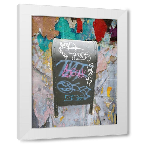 Graffiti 1 White Modern Wood Framed Art Print by Phillip, Jamie