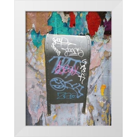 Graffiti 1 White Modern Wood Framed Art Print by Phillip, Jamie