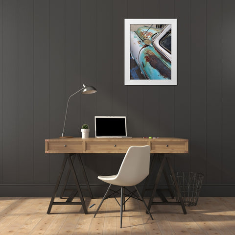 Race Track 2 White Modern Wood Framed Art Print by Phillip, Jamie