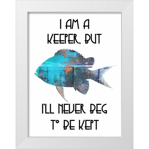 Fish White Modern Wood Framed Art Print by Phillip, Jamie