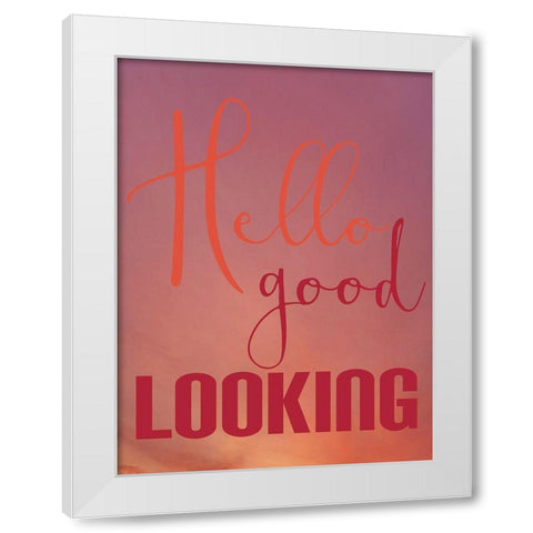 Good Looking White Modern Wood Framed Art Print by Phillip, Jamie