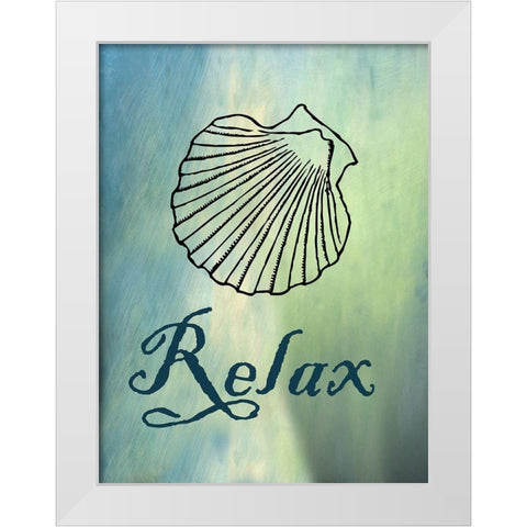 Bath Shells  White Modern Wood Framed Art Print by Phillip, Jamie