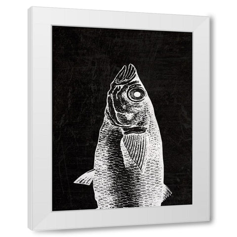 Black Fin White Modern Wood Framed Art Print by Phillip, Jamie