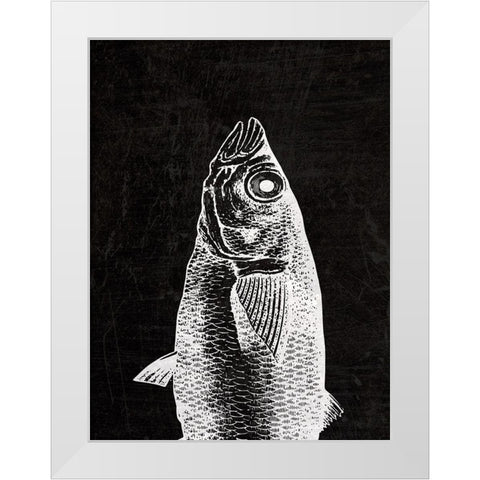 Black Fin White Modern Wood Framed Art Print by Phillip, Jamie