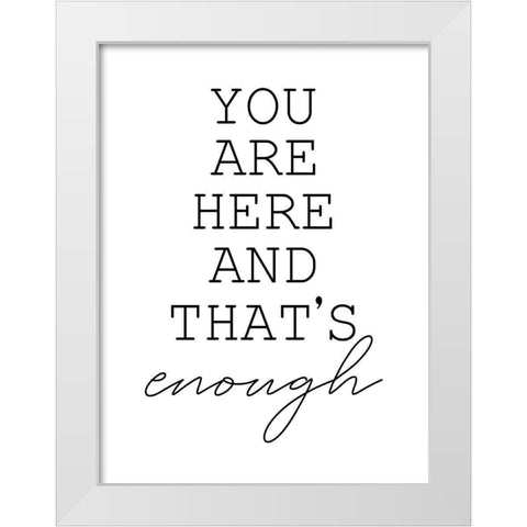 Enough White Modern Wood Framed Art Print by Phillip, Jamie