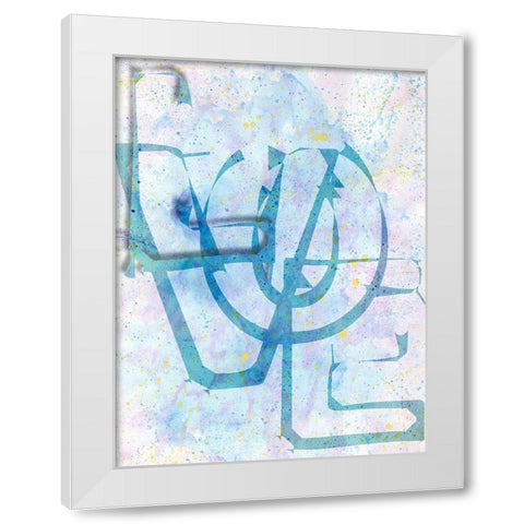 Love White Modern Wood Framed Art Print by Phillip, Jamie