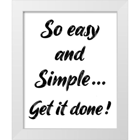 Simple White Modern Wood Framed Art Print by Phillip, Jamie
