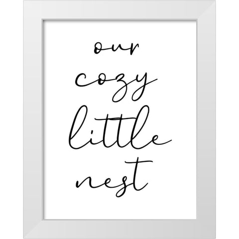 Cozy White Modern Wood Framed Art Print by Phillip, Jamie