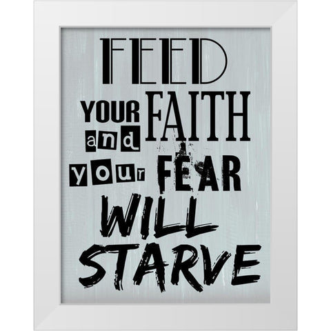 Faith White Modern Wood Framed Art Print by Phillip, Jamie
