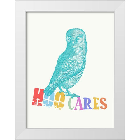 Mr. Owl 2 White Modern Wood Framed Art Print by Phillip, Jamie