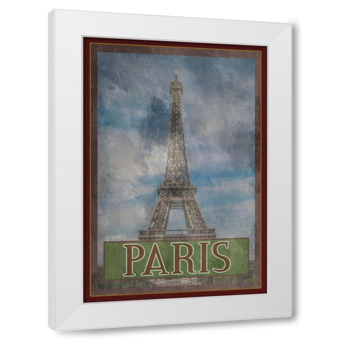Paris White Modern Wood Framed Art Print by Phillip, Jamie