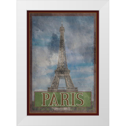 Paris White Modern Wood Framed Art Print by Phillip, Jamie