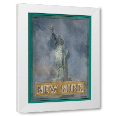 New York White Modern Wood Framed Art Print by Phillip, Jamie