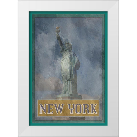 New York White Modern Wood Framed Art Print by Phillip, Jamie