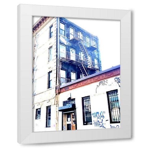 Brooklyn Streets White Modern Wood Framed Art Print by Phillip, Jamie