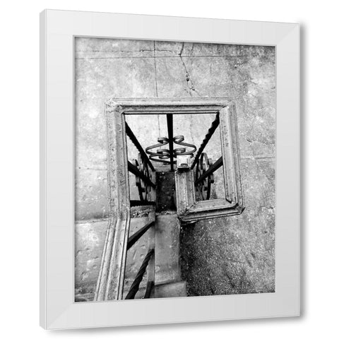 Railing 1 White Modern Wood Framed Art Print by Phillip, Jamie