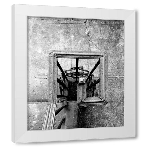 Railing 3 White Modern Wood Framed Art Print by Phillip, Jamie