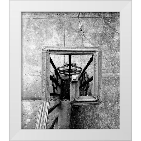 Railing 3 White Modern Wood Framed Art Print by Phillip, Jamie