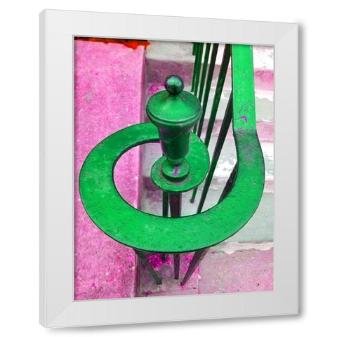 Railing 7 White Modern Wood Framed Art Print by Phillip, Jamie