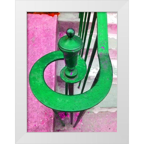 Railing 7 White Modern Wood Framed Art Print by Phillip, Jamie