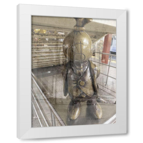 New York Money White Modern Wood Framed Art Print by Phillip, Jamie
